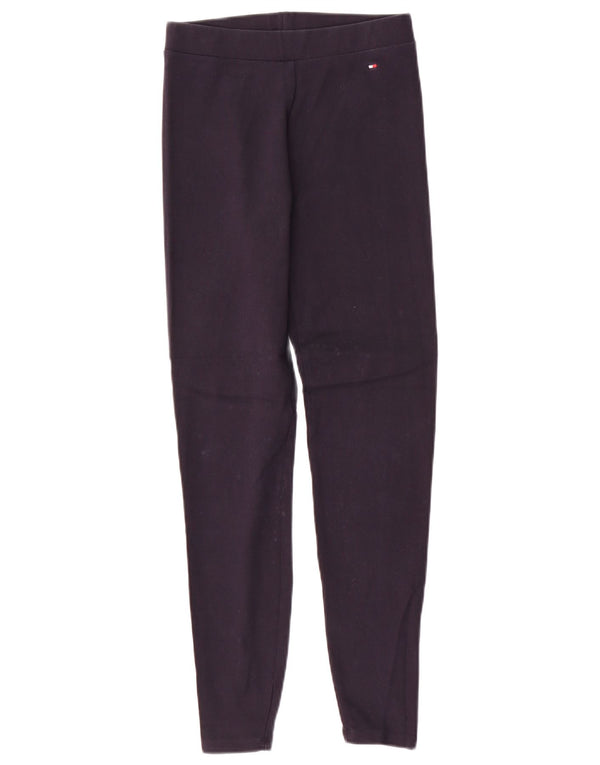 Tommy Hilfiger Womens Graphic Leggings UK 10 Small Marineblau Baumwolle