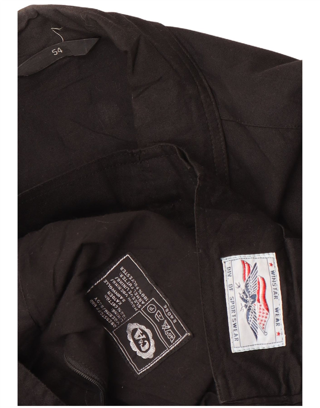 C & A Herren-Militär-Bomberjacke, EU 54, 2XL, schwarze Baumwolle