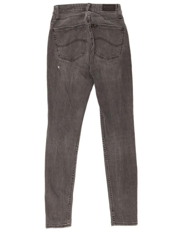 Lee Damen Ivy Skinny Jeans W26 L31 Graue Baumwolle