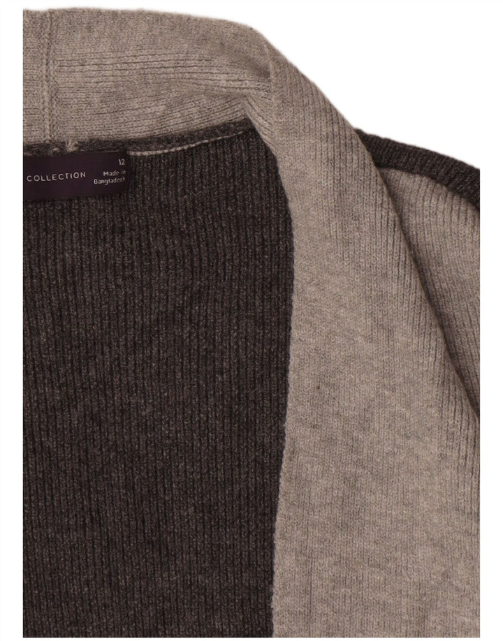 Marks & Spencer Damen Longline-Cardigan-Pullover UK 12 Mittelgrau
