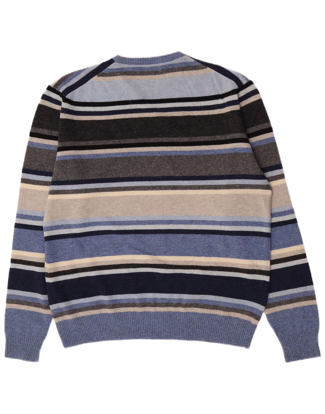 Kappa Herren-Pullover mit Rundhalsausschnitt, groß, mehrfarbig, gestreift, Wolle