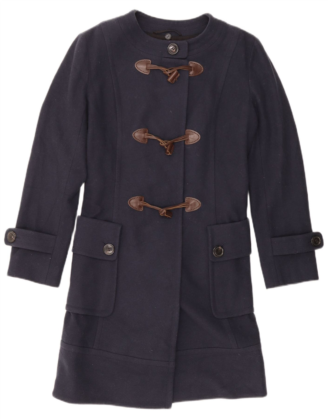 MARLBORO CLASSICS Damen Dufflecoat EU 42 Groß Marineblau Polyester