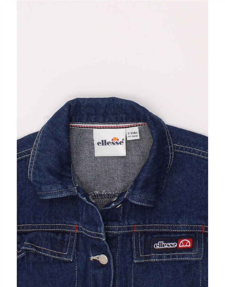 Ellesse Mädchen-Jeansjacke mit Grafik, 2–3 Jahre, marineblaue Baumwolle