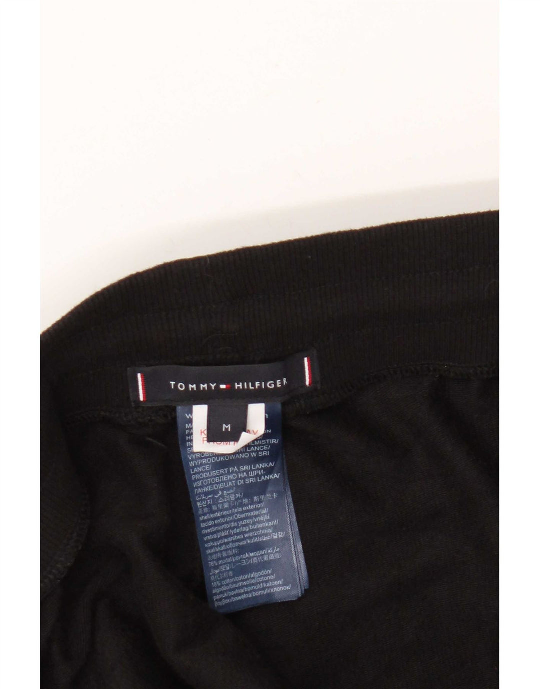 Tommy Hilfiger Herren-Trainingshose, Jogginghose, Mittelschwarz, Farbblock