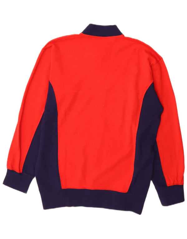 Vintage Herren Trainingsanzug Top Jacke IT 56 XL Rot Colourblock Sport