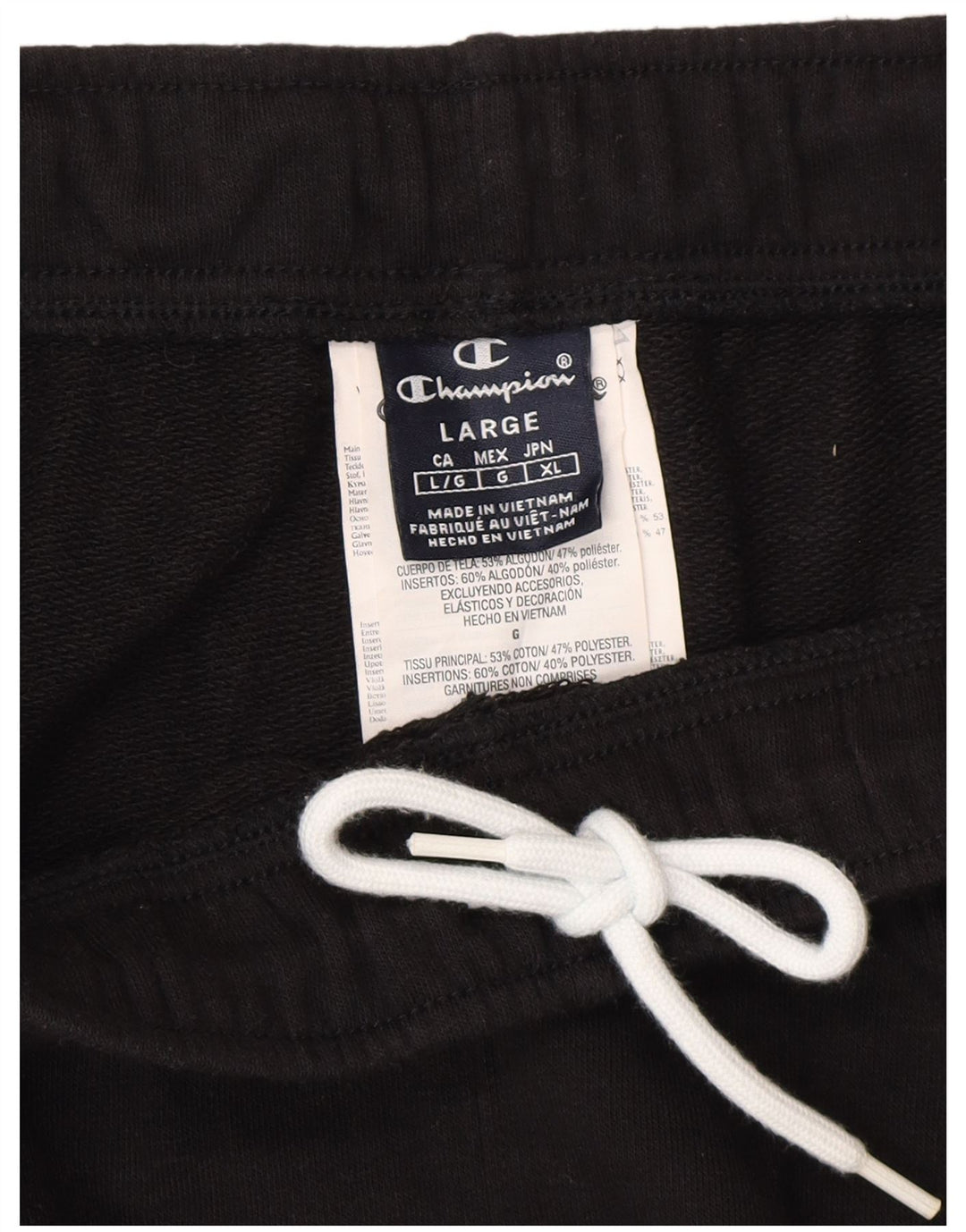 Champion Herren-Trainingshose, große schwarze Baumwolle