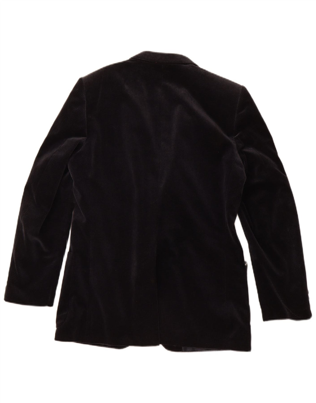 Vintage Herren Samt Blazer Jacke UK 36 Kleine marineblaue Hahnentritt-Baumwolle