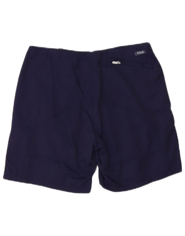 FILA Damen Chinoshorts IT 44 Medium W30 Marineblaue Baumwolle
