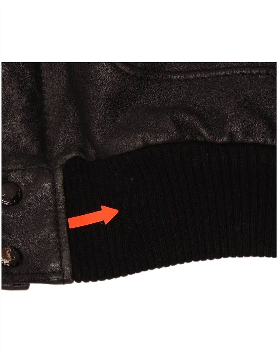 VINTAGE Herren Militärlederjacke IT 54 2XL Schwarzes Leder