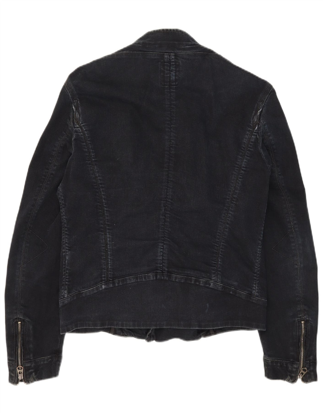 Guess Herren Denim Bikerjacke UK 36 Small Schwarz Baumwolle