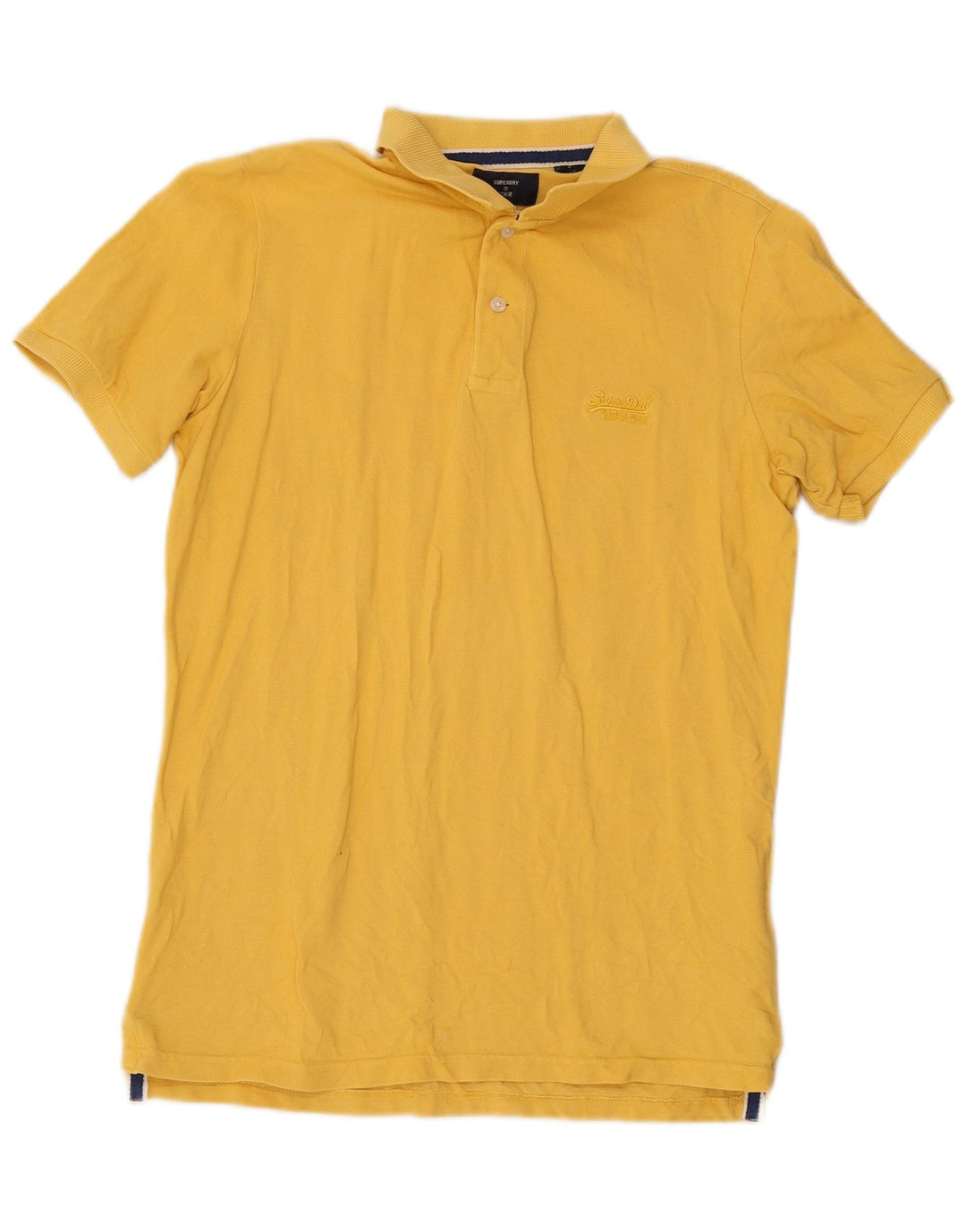 Superdry Herren-Poloshirt aus mittelgelber Baumwolle