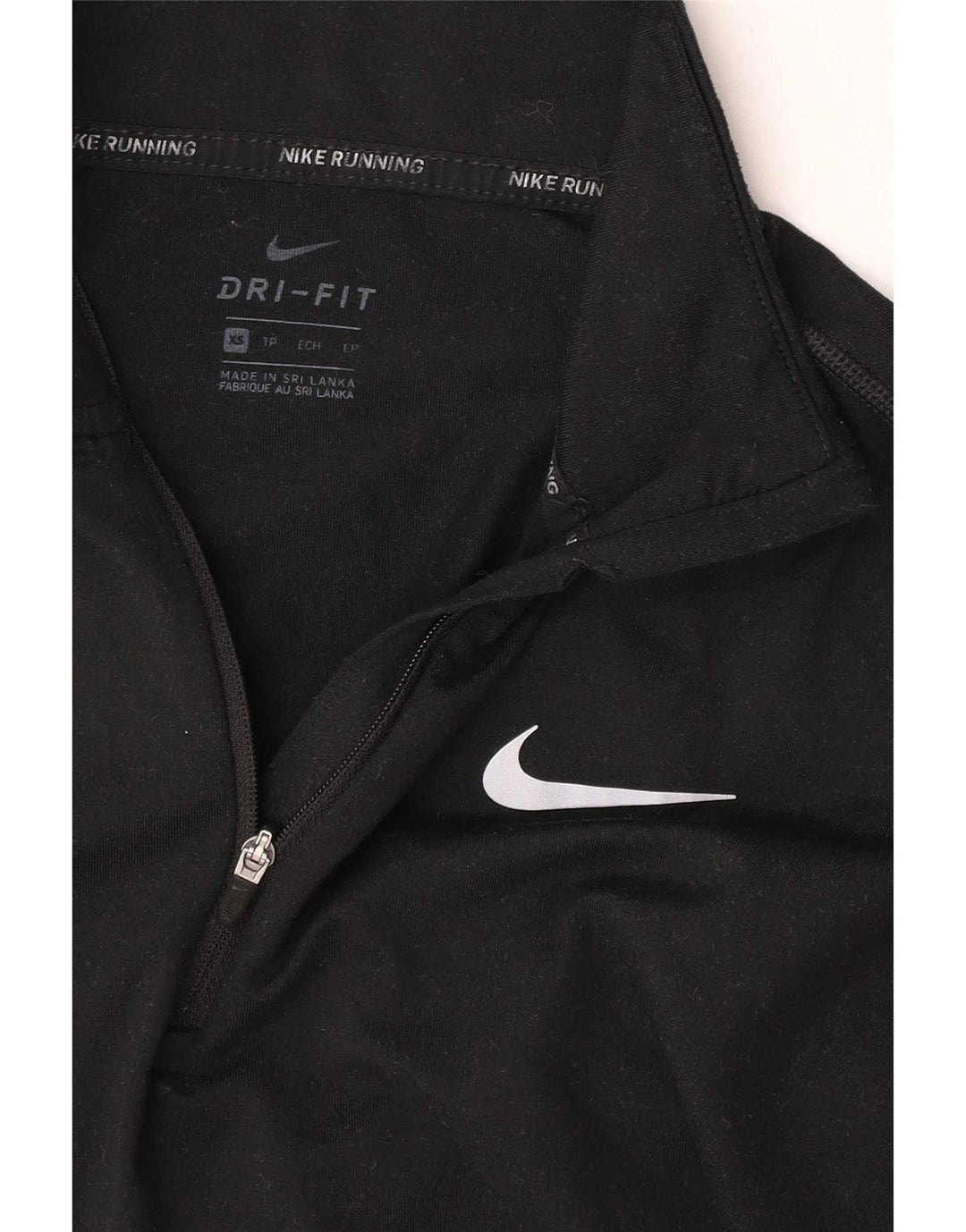 Nike Herren Dri Fit Zip Neck Top Langarm XS Schwarz
