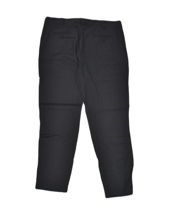 MAX & CO. Womens Straight Chino Trousers W34 L27 Black Wool | Vintage Max & Co. | Thrift | Second-Hand Max & Co. | Used Clothing | Messina Hembry 