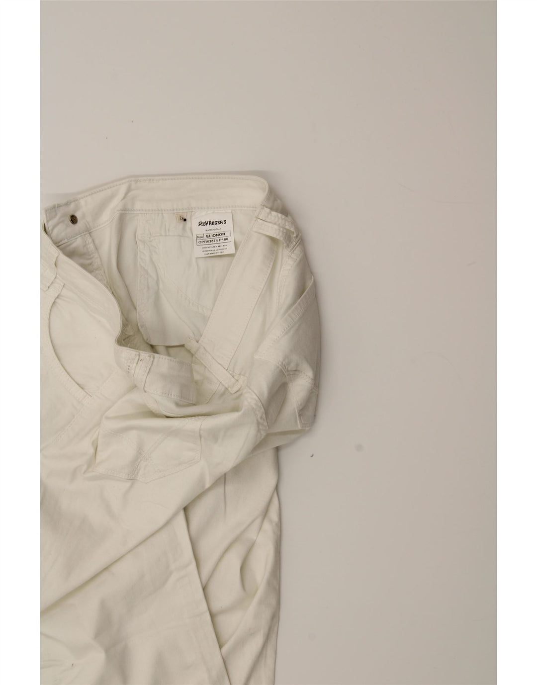 ROY ROGERS Womens Slim Jeans W28 L26 White Cotton Vintage Roy Rogers and Second-Hand Roy Rogers from Messina Hembry 