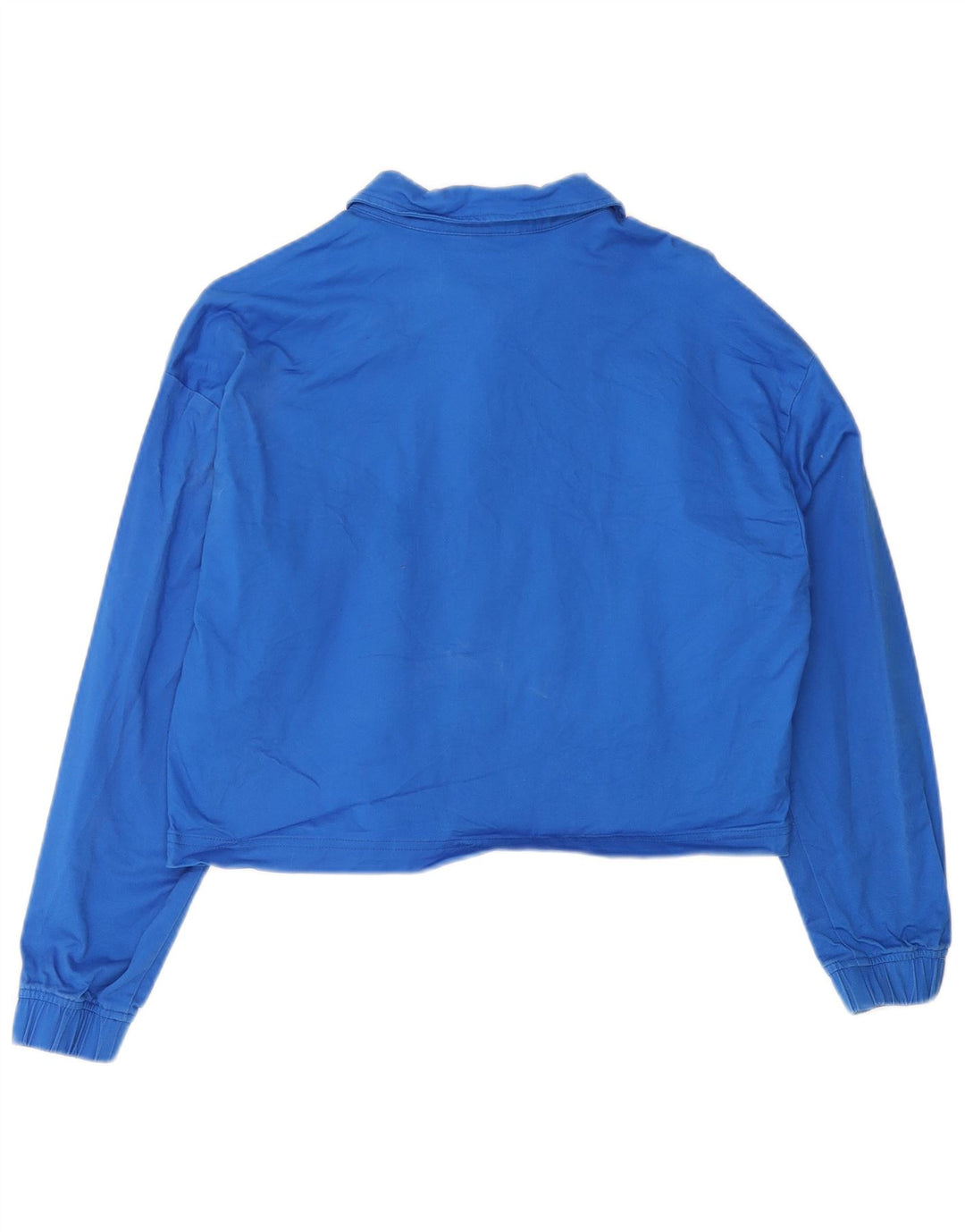 PUMA Damen Crop Bomberjacke UK 14 Mittelblaue Baumwolle