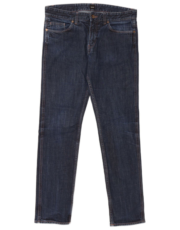 Hugo Boss Damen Slim Jeans W33 L32 Blaue Baumwolle