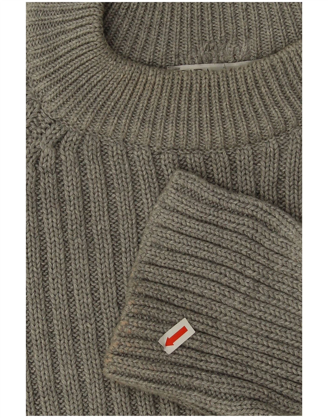 Zara Damen Crop Crew Neck Pullover Pullover UK 14 Mittelgraue Baumwolle