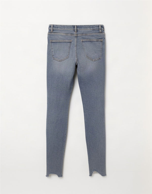 Zara Damen Distressed Skinny Jeans EU 38 Small W28 L30 Blaue Baumwolle