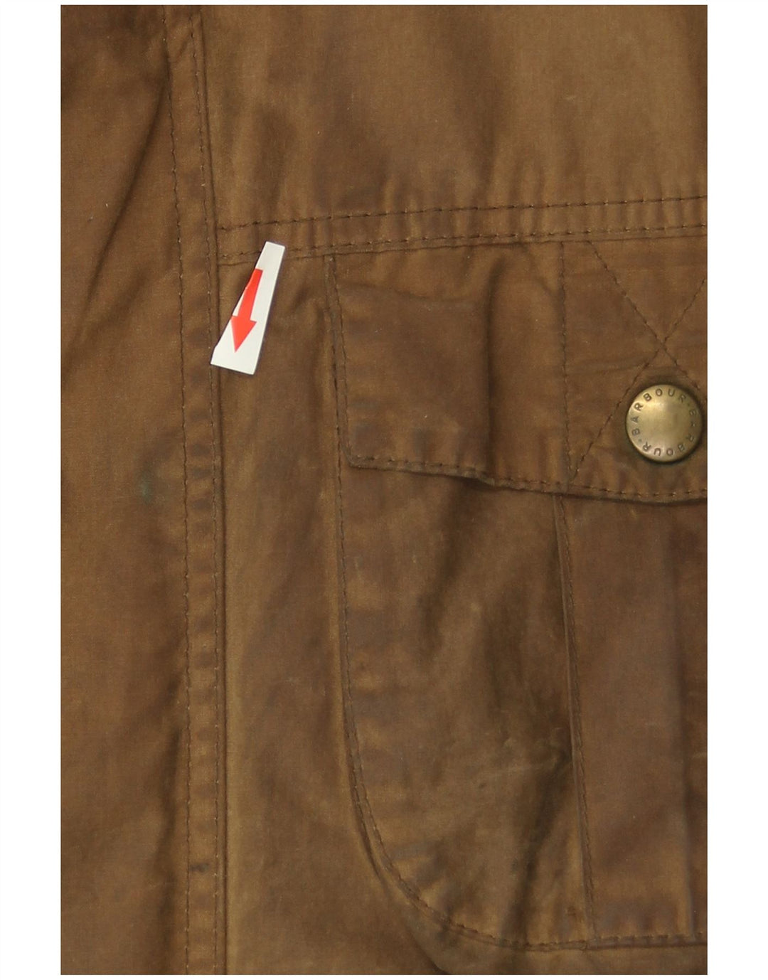 Barbour Herrenjacke aus gewachster Baumwolle, UK 40, große braune Baumwolle