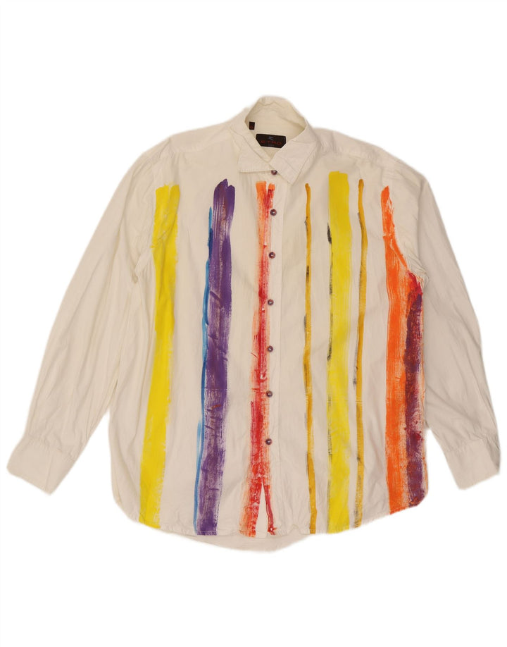 Etro Herrenhemd 2XL Weiß gestreift