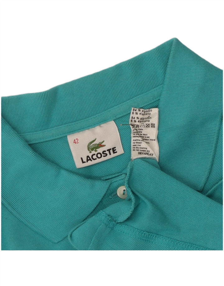 Lacoste Damen-Poloshirt, Größe 42, große blaue Baumwolle