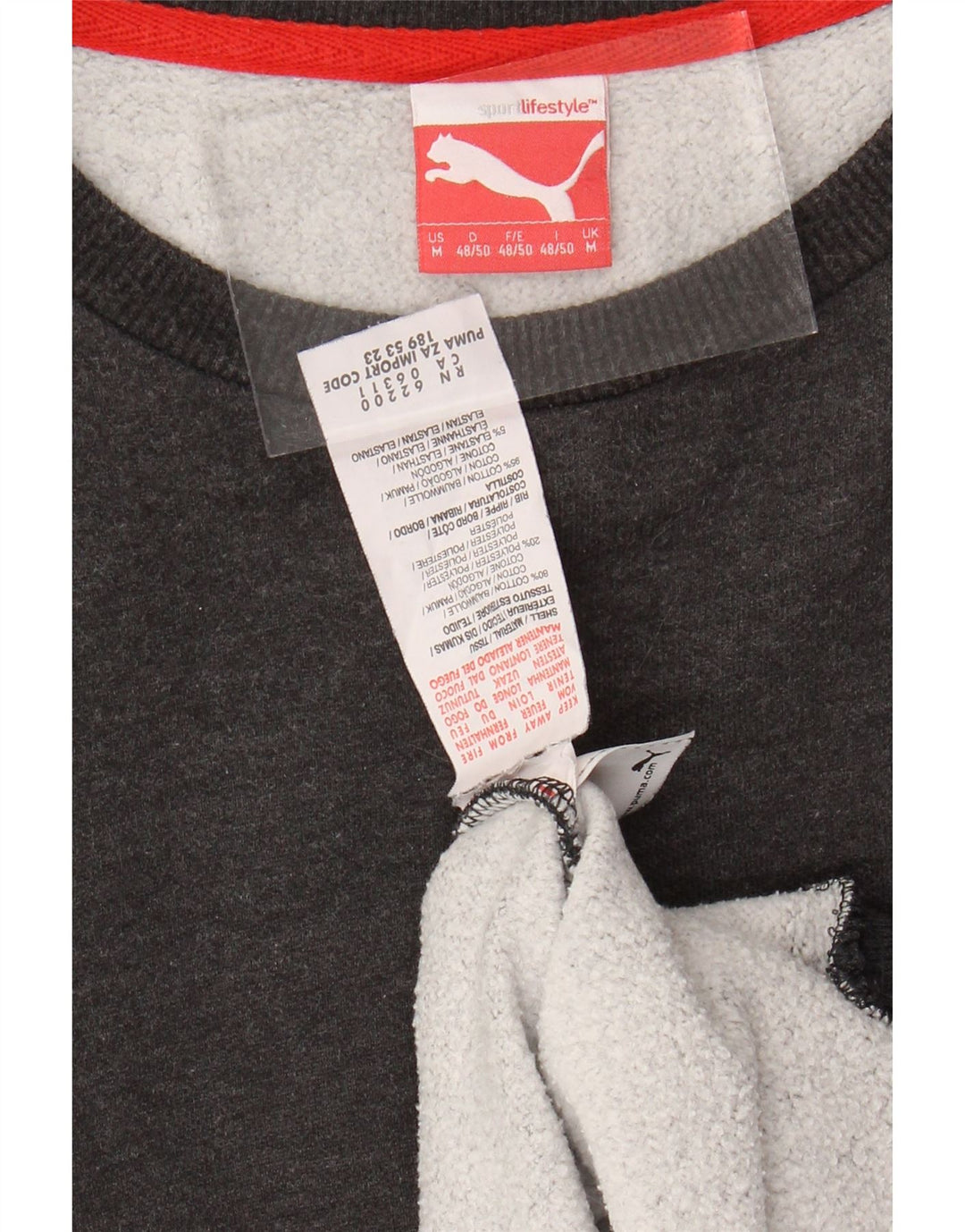 PUMA Herren Sweatshirt Pullover mittelgraue Baumwolle