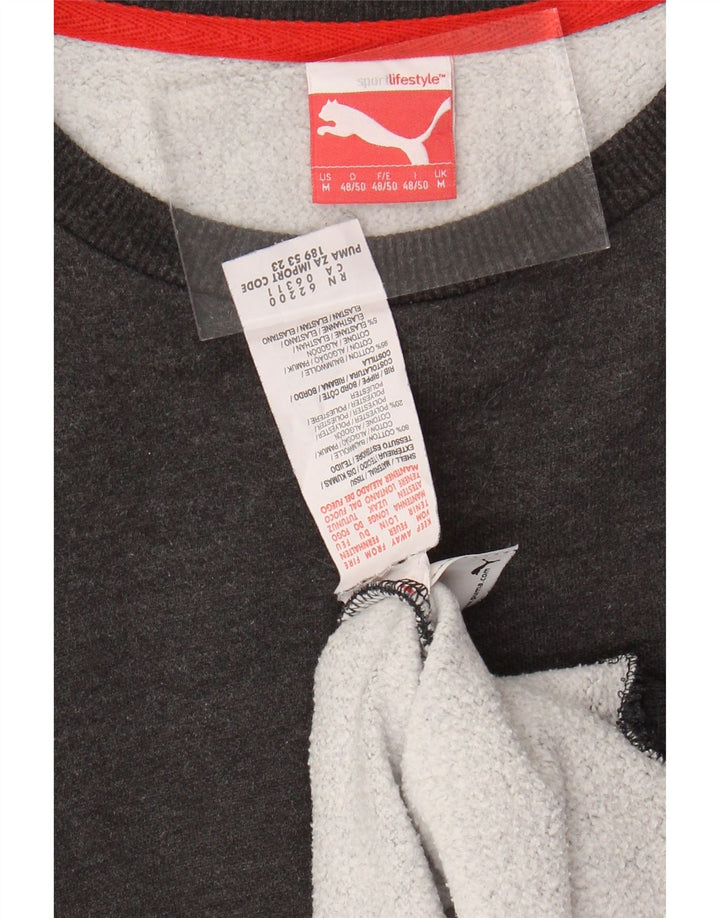 PUMA Herren Sweatshirt Pullover mittelgraue Baumwolle