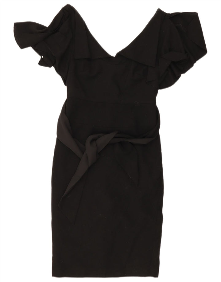 Ted Baker Damen, figurbetontes Kleid, Größe 1 XS, schwarze Wolle