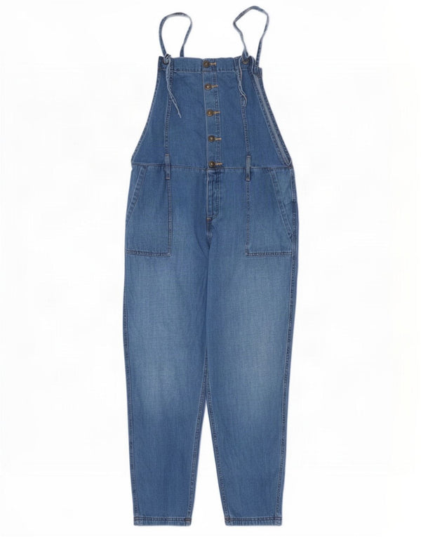 White Stuff Denim-Overall für Damen, UK 14, Größe L, W36, L26, Blau, Baumwolle