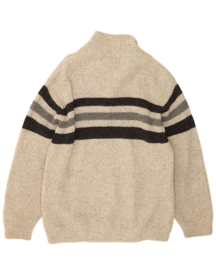 O'Neill Herren-Pullover mit Rollkragen, groß, grau gestreift