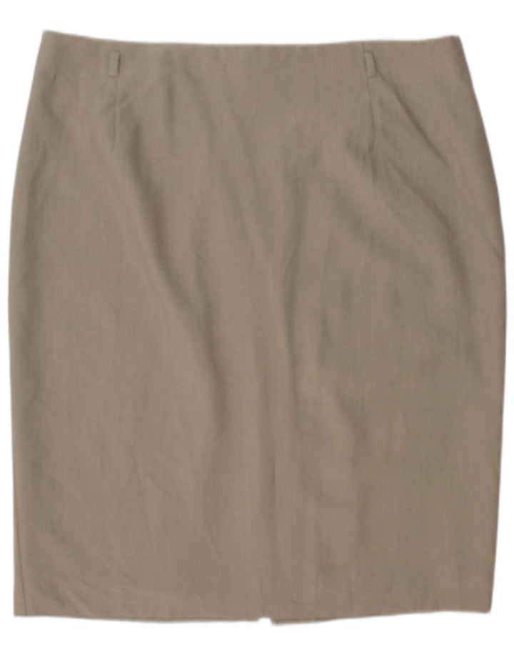 Marks & Spencer Damen Bleistiftrock UK 20 2XL W42 Beige Polyester