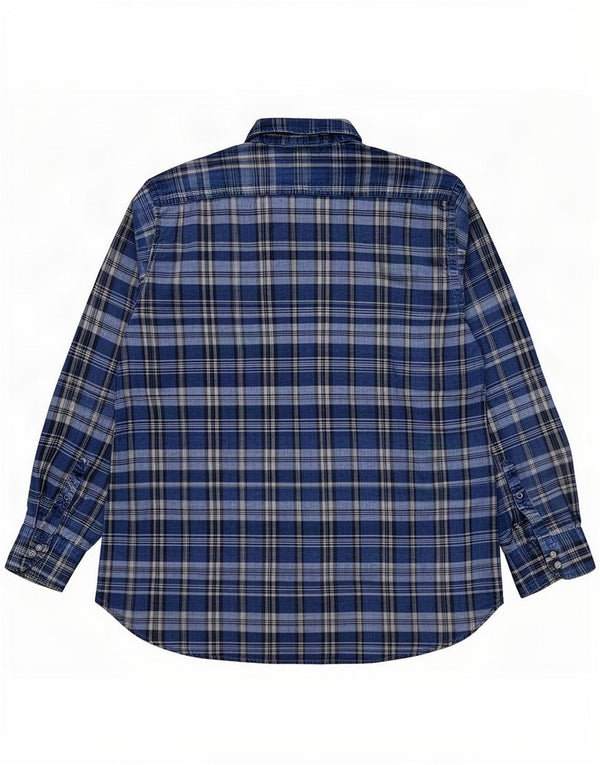Tommy Hilfiger Herren-Hemd, groß, 4XL, marineblau, kariert, Baumwolle