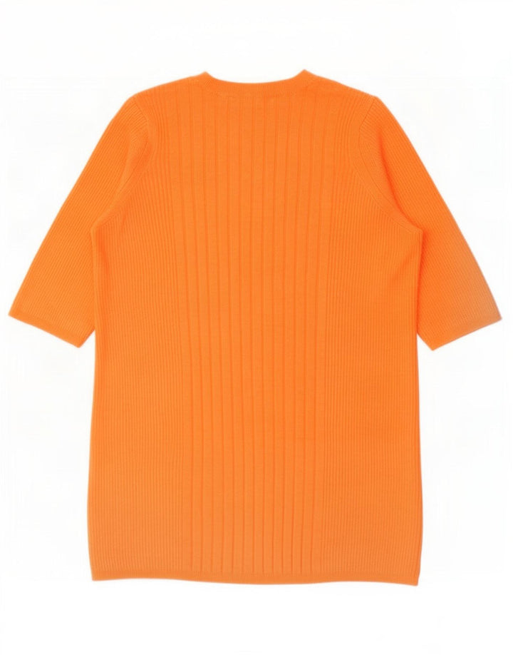 Marks & Spencer Damen-Top, 3/4-Ärmel, UK 12, Mittelorange, Viskose