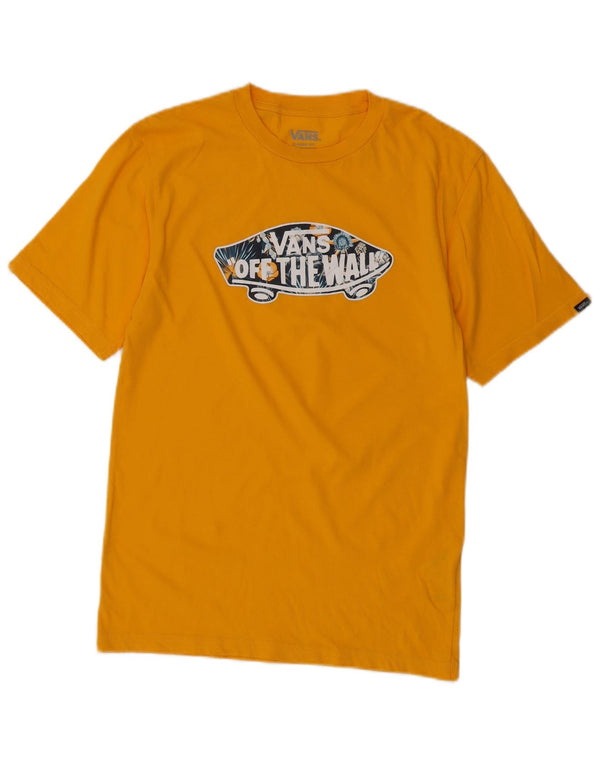 Vans Jungen-T-Shirt mit klassischer Passform und Grafik, 14–15 Jahre, XL, gelbe Baumwolle