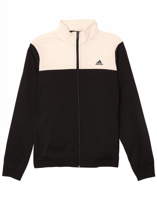 Adidas Jungen winddichter Trainingsanzug, Top-Jacke, 14–15 Jahre, Schwarz, Farbblock