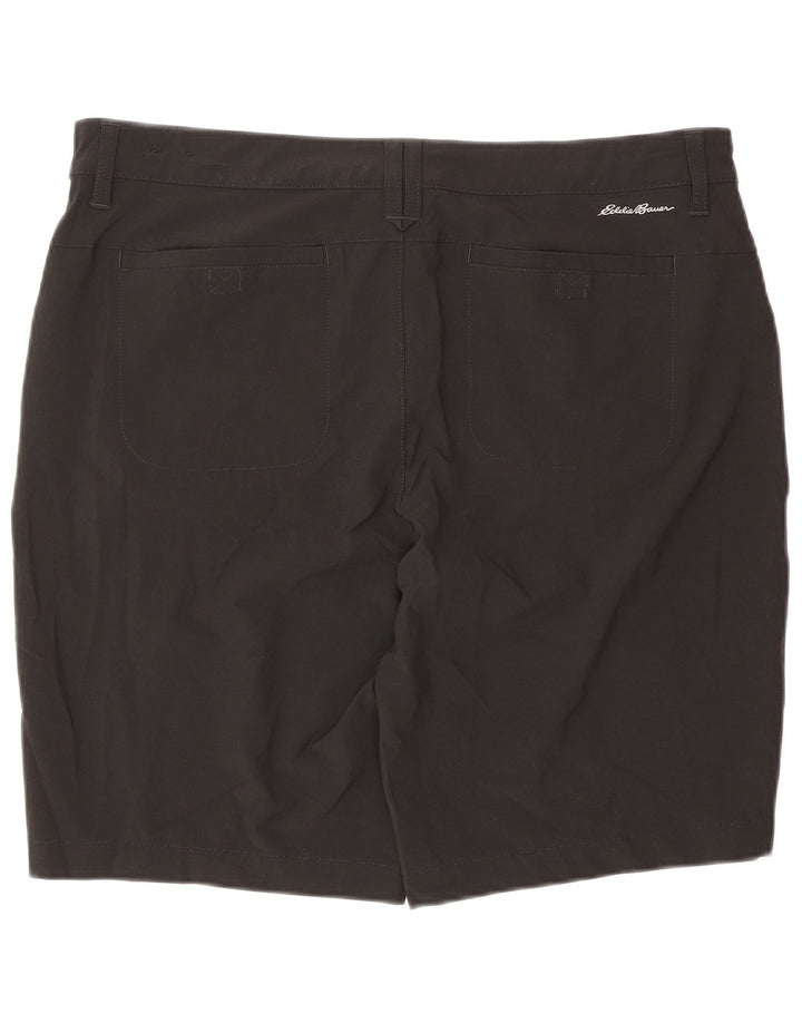 Eddie Bauer Damen Freizeitshorts US 14 XL W34 Schwarz Polyester