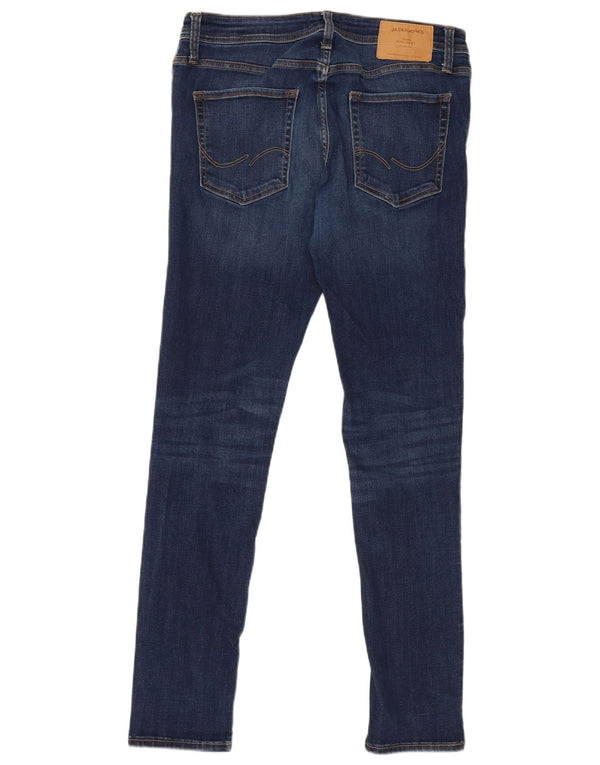 Jack & Jones Mens Liam Skinny Jeans W34 L32 Blue Cotton