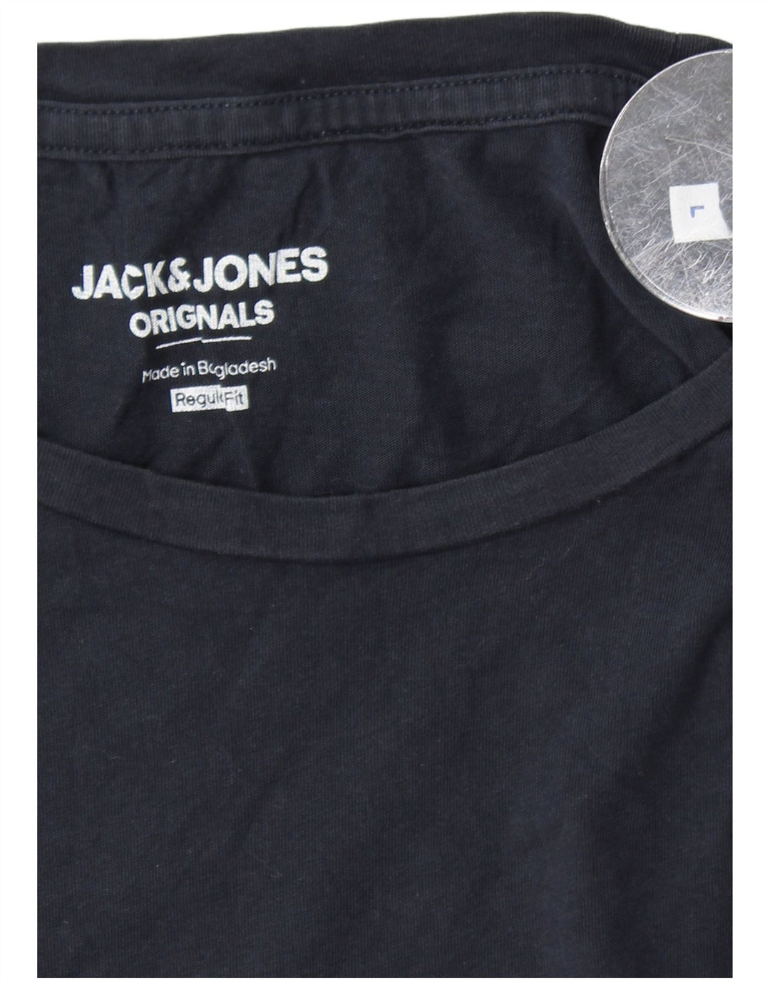 JACK & JONES Herren-T-Shirt mit normaler Passform, groß, marineblaue Baumwolle