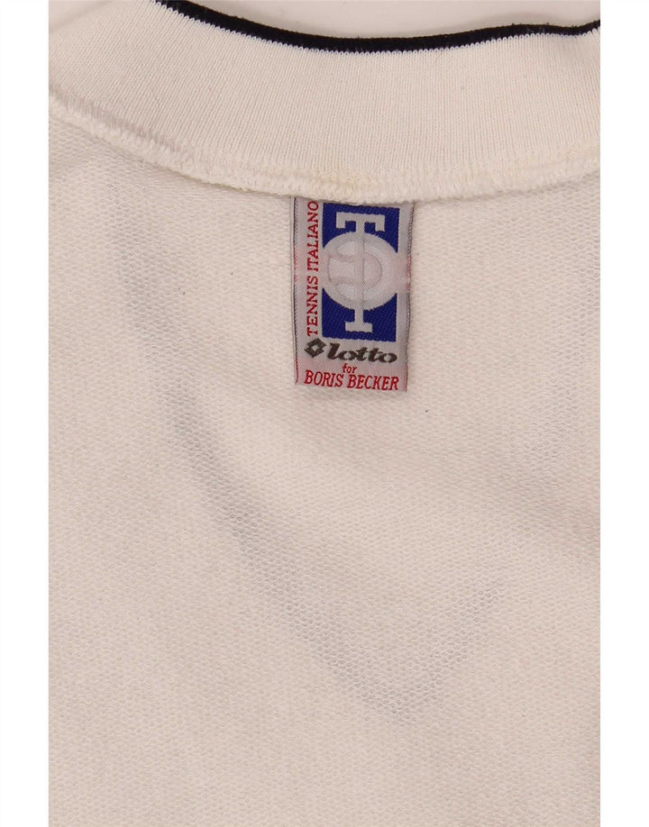 Lotto Herren-Sweatshirt mit Grafik, ärmellos, Mittelweiß, geometrisch