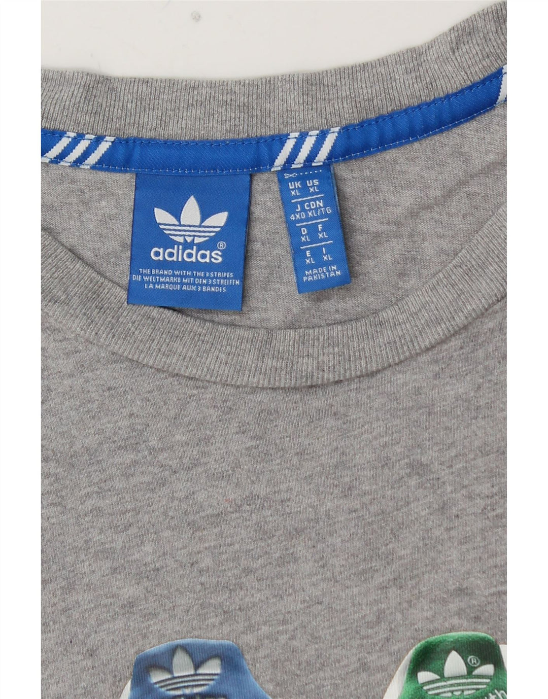 ADIDAS Herren Grafik T-Shirt Top XL Grau