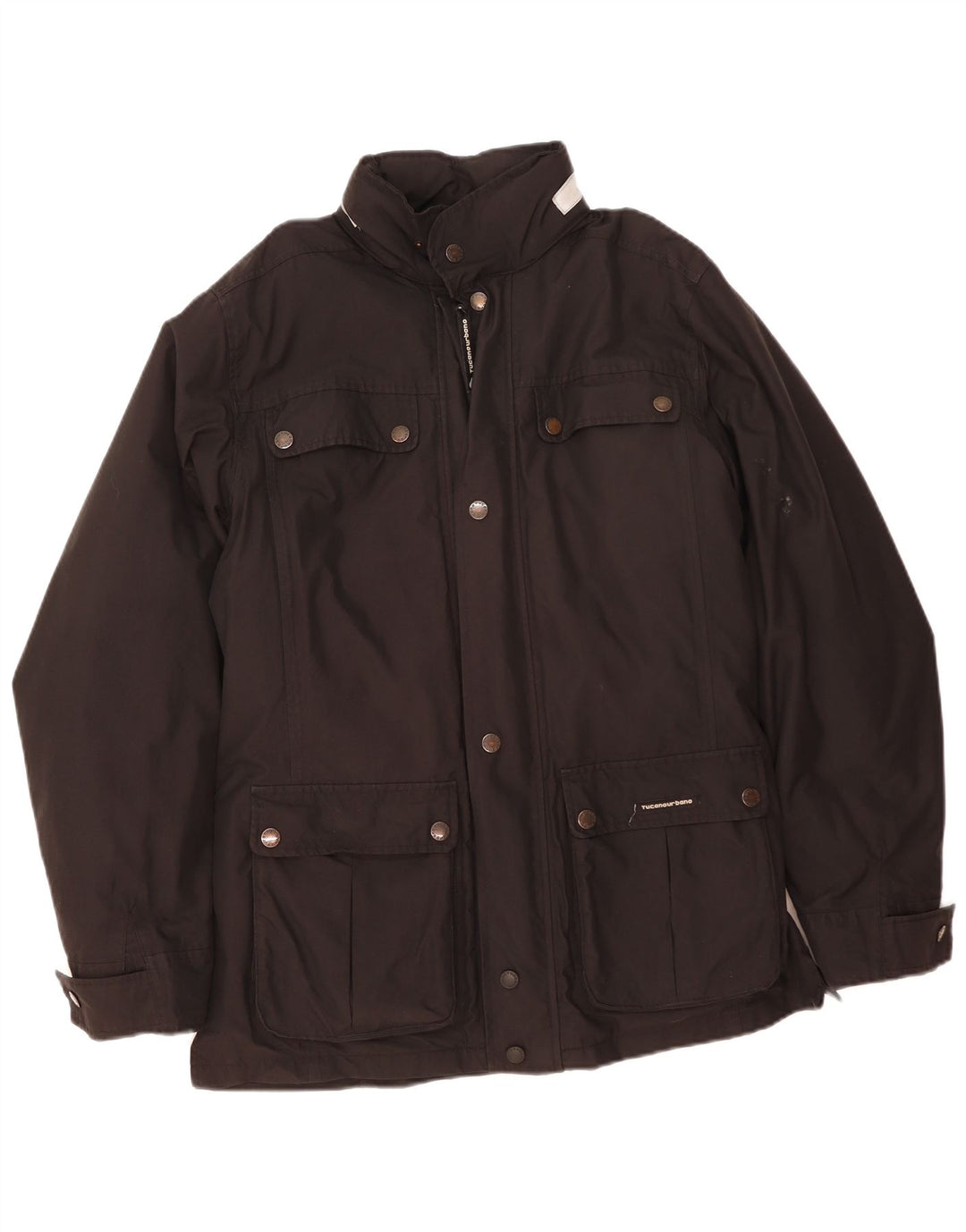 Tucano Urbano Herren-Utility-Jacke mit Kapuze, UK 40, Größe L, Schwarz, Polyester
