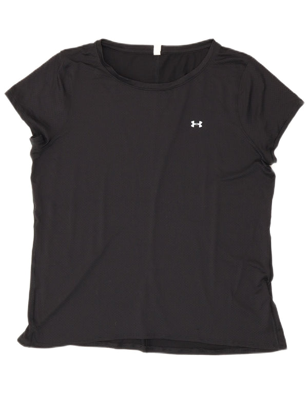 Under Armour Damen T-Shirt Top UK 20 2XL Schwarz Polyester