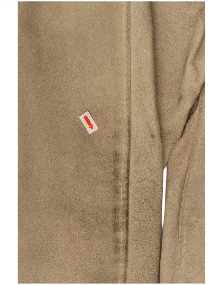 Vintage Herren Wildlederjacke IT 48 Medium Beige Leder