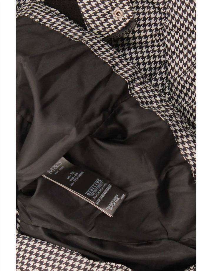 Marks & Spencer Damen Steppjacke UK 16 Large Schwarzer Hahnentritt