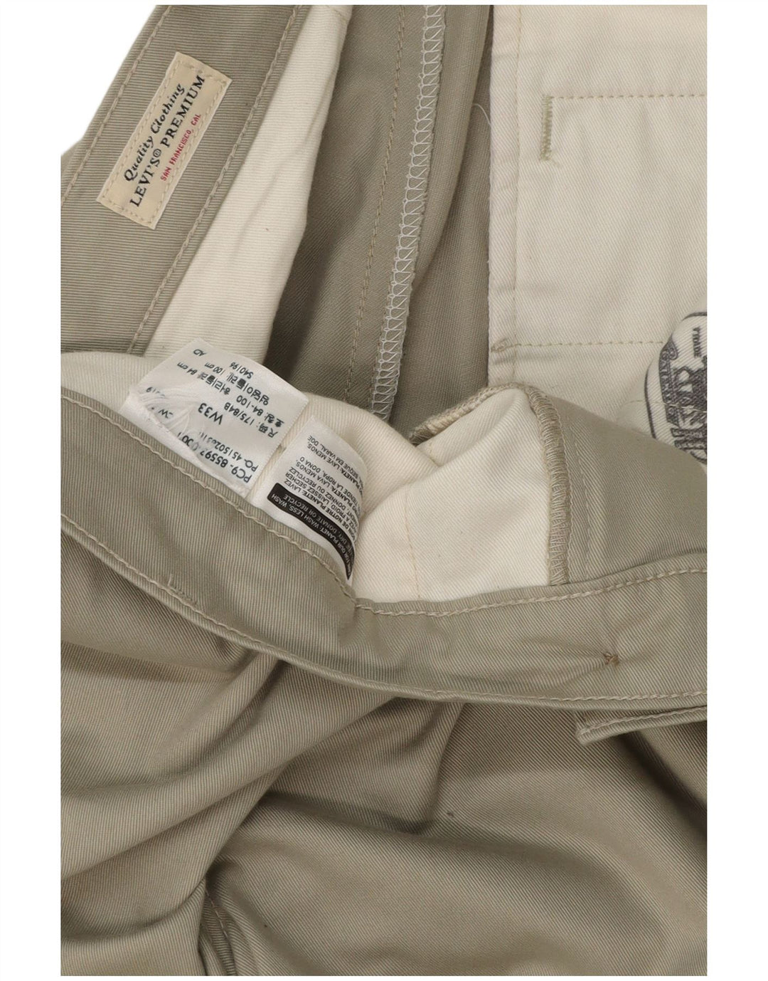 LEVI'S Herren gerade Chinohose W33 L29 Grau