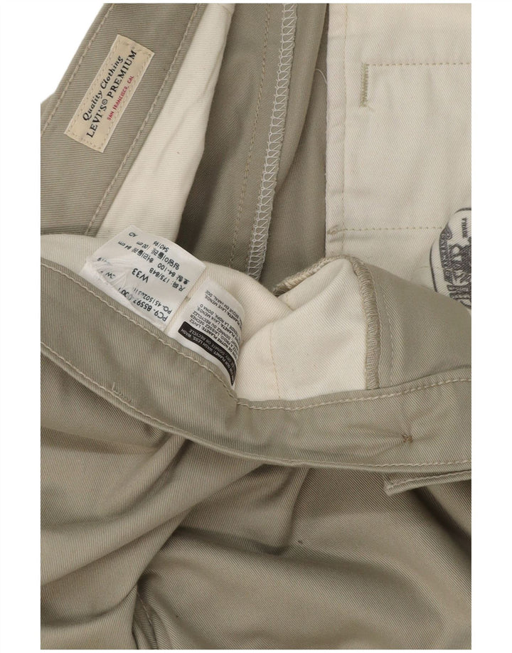 LEVI'S Herren gerade Chinohose W33 L29 Grau