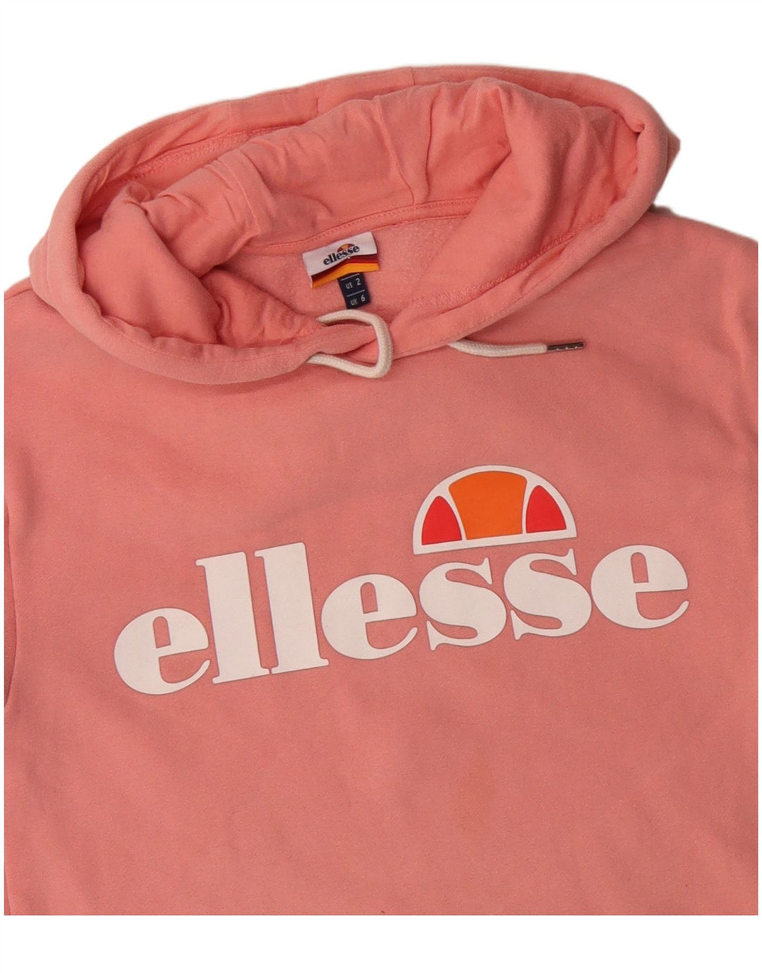 ELLESSE Damen-Pullover mit grafischem Kapuzenpullover, Gr. 6, XS, Rosa