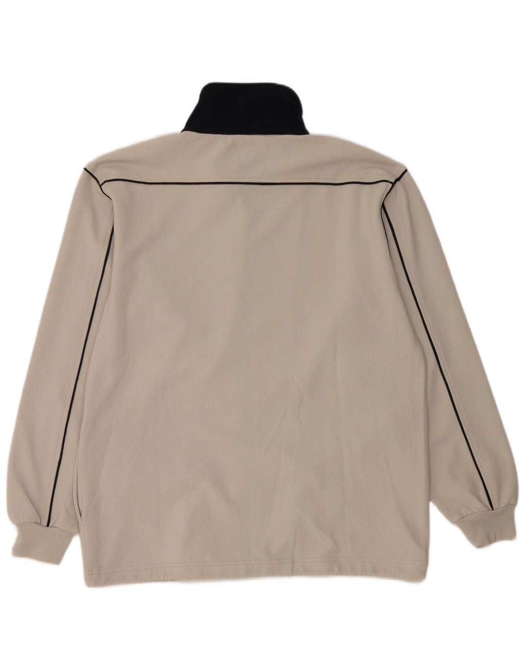 Kappa Herren-Trainingsanzug-Top-Jacke, großes graues Farbblock-Polyester