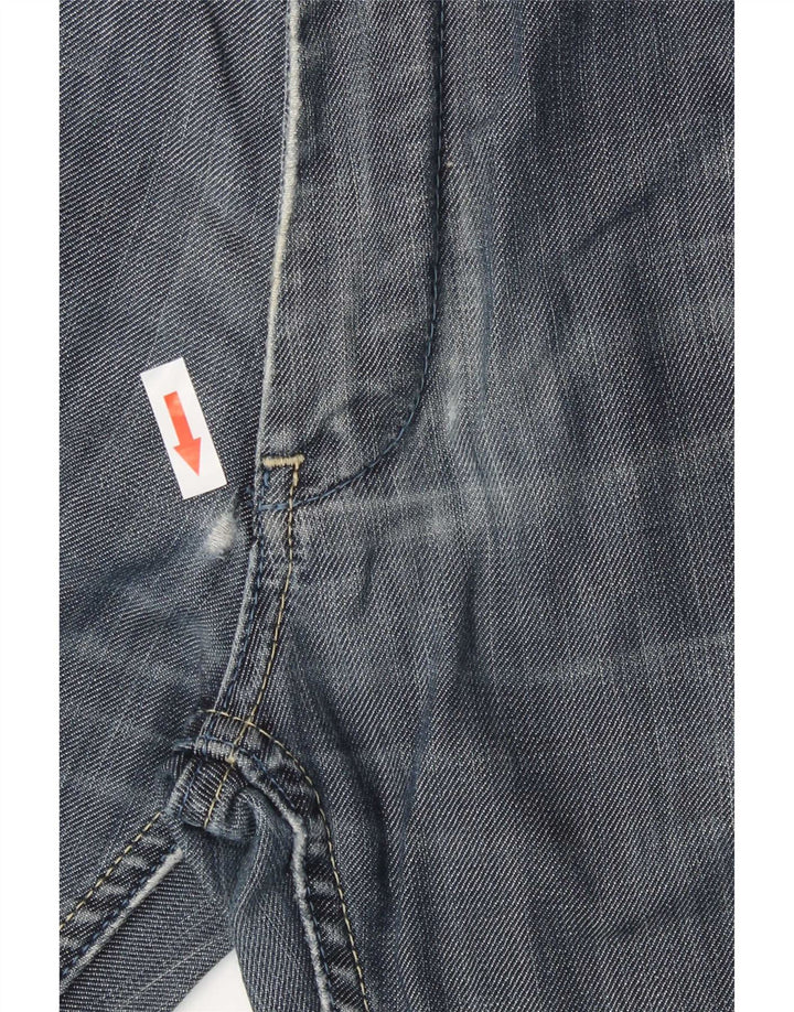 Zara Herren Straight Jeans EU 42 Large W32 L30 Blaue Baumwolle
