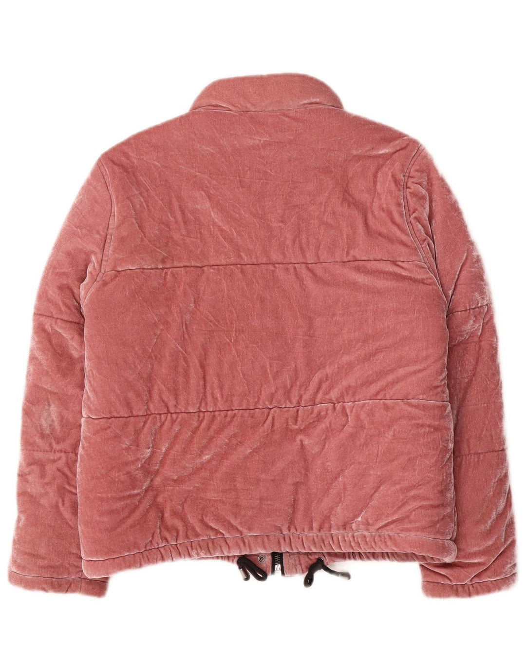Topshop Damen Velours-Wattierungsjacke UK 12 Mittelrosa Polyester